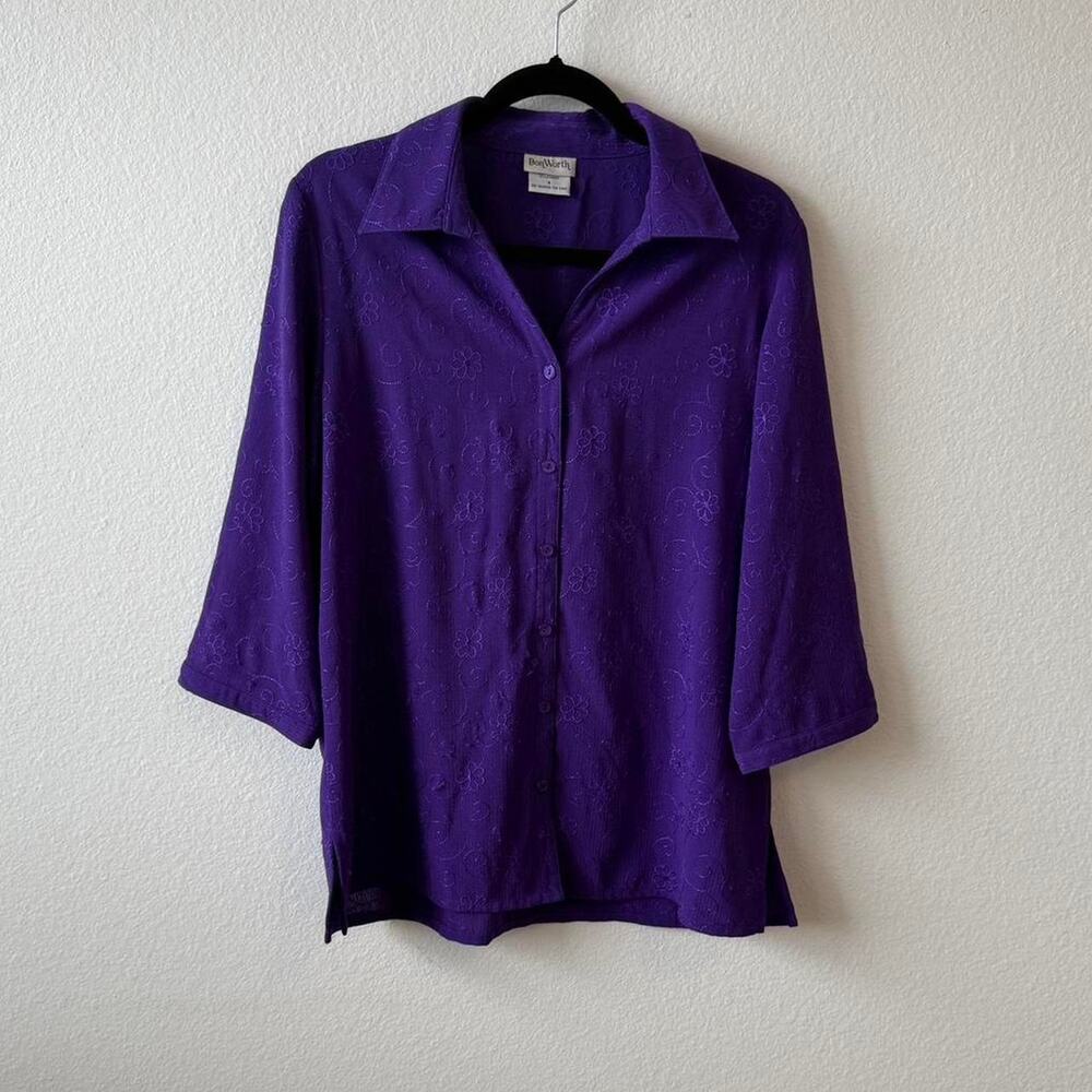 Purple 3/4 sleeve blouse